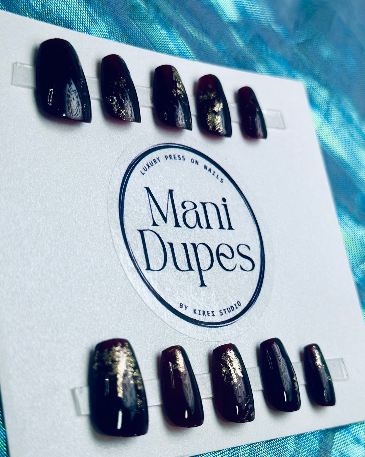 Golden Touch Wine RTS (Press-On Nails hechas a Mano)