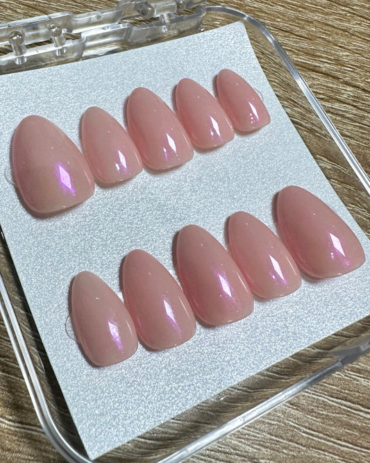 Rose Quartz RTS (Press-On Nails hechas a Mano)
