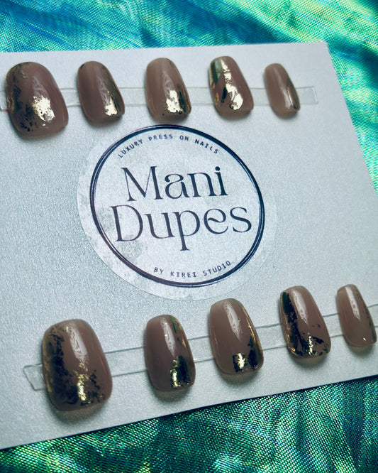 Golden Touch Nude RTS (Press-On Nails hechas a Mano)